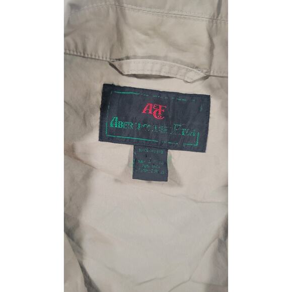 Vintage 1980's Abercrombie & Fitch Mens Large Beige Trench Coat - Picture 3 of 8